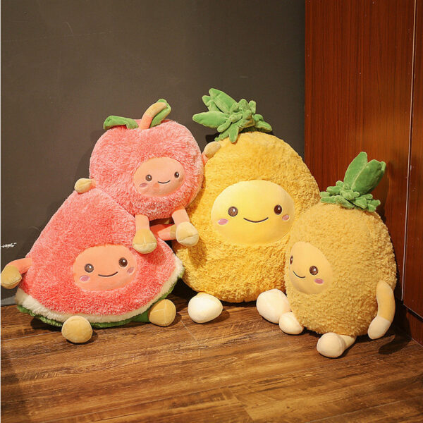 Watermelon Cherry Pineapple Cute Fruit Soft Plush Pillow Toy