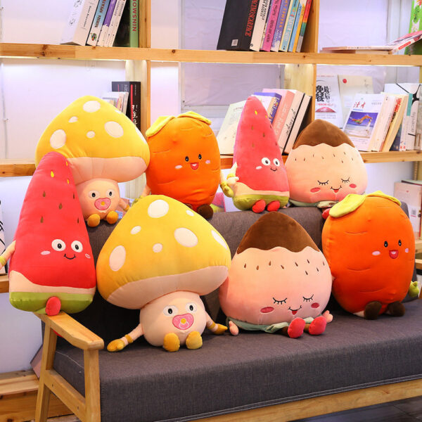 Cuddle Friendly Fruit and Vegetable Plush Pillows Toys