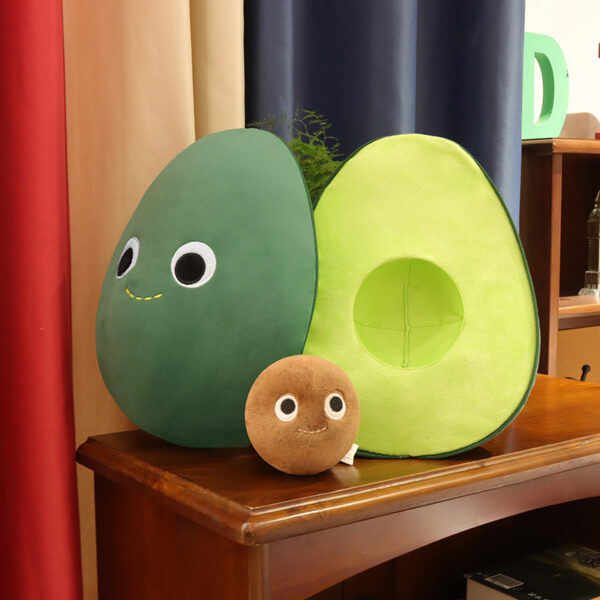 Adorable Cute Avocado Fruit Removable Seed Plush Pillow Cushion Toy