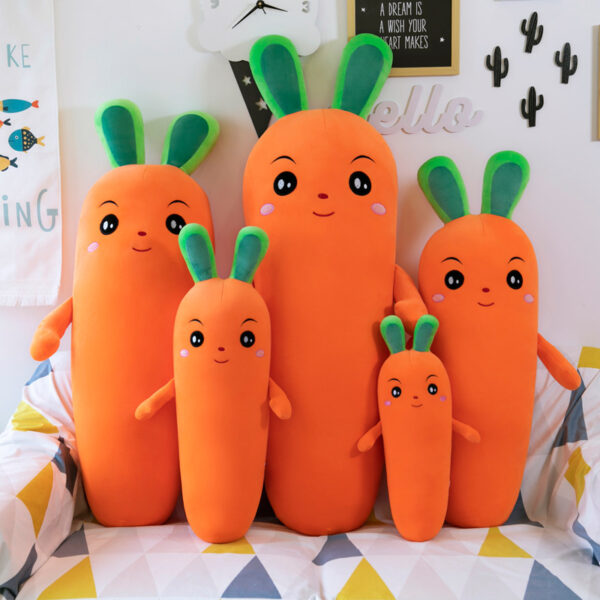 Carrot Cute Face Stuffed Toy Hug Pillow