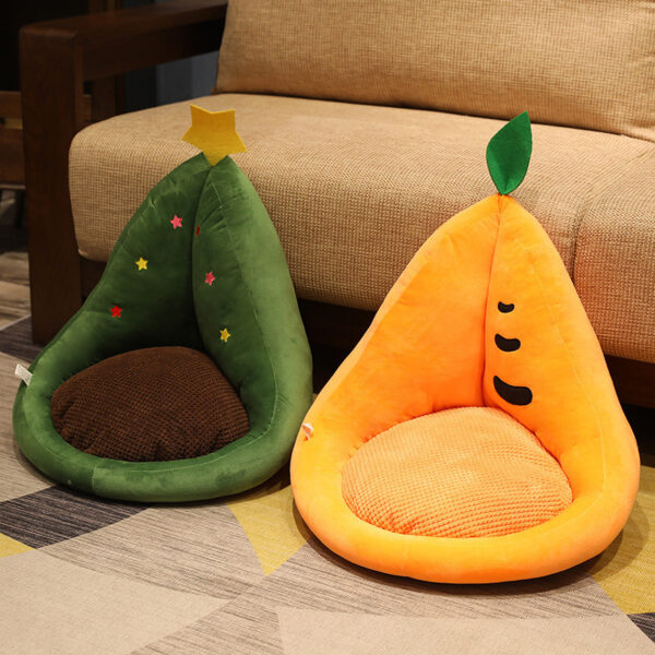 Cute Soft Plush Fruit and Vegetable Portable Lounge Cushioned Floor Recliner