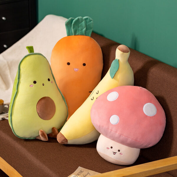 Adorable Vegetable and Fruit Plush Pillow Cushion Toy