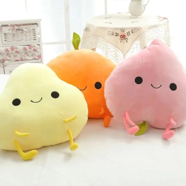 Pear Peach Mango Orange Fruit Plush Pillow Cushion